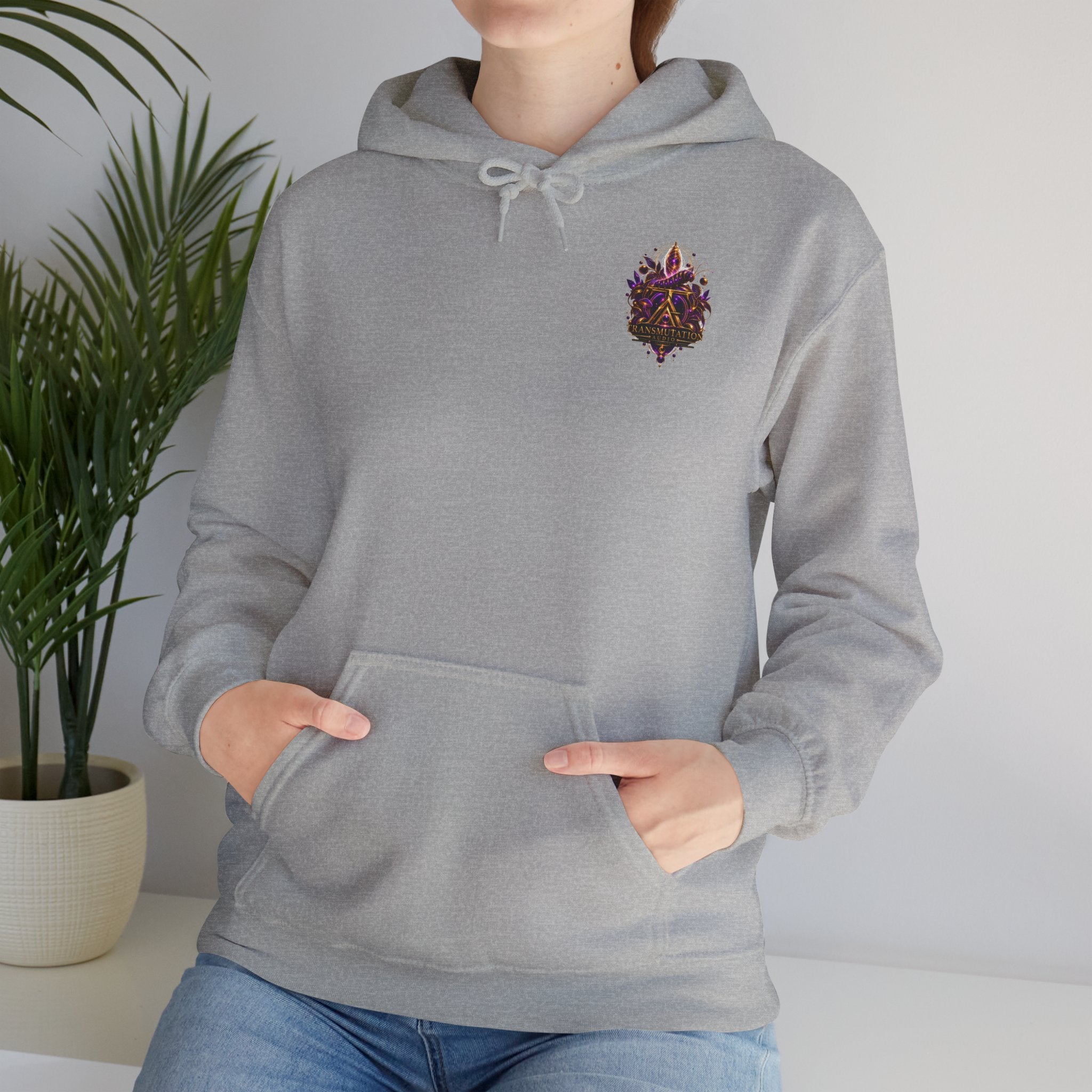 Transformation Butterfly Hoodie — Purple Gold Metamorphosis Graphic Hoodie