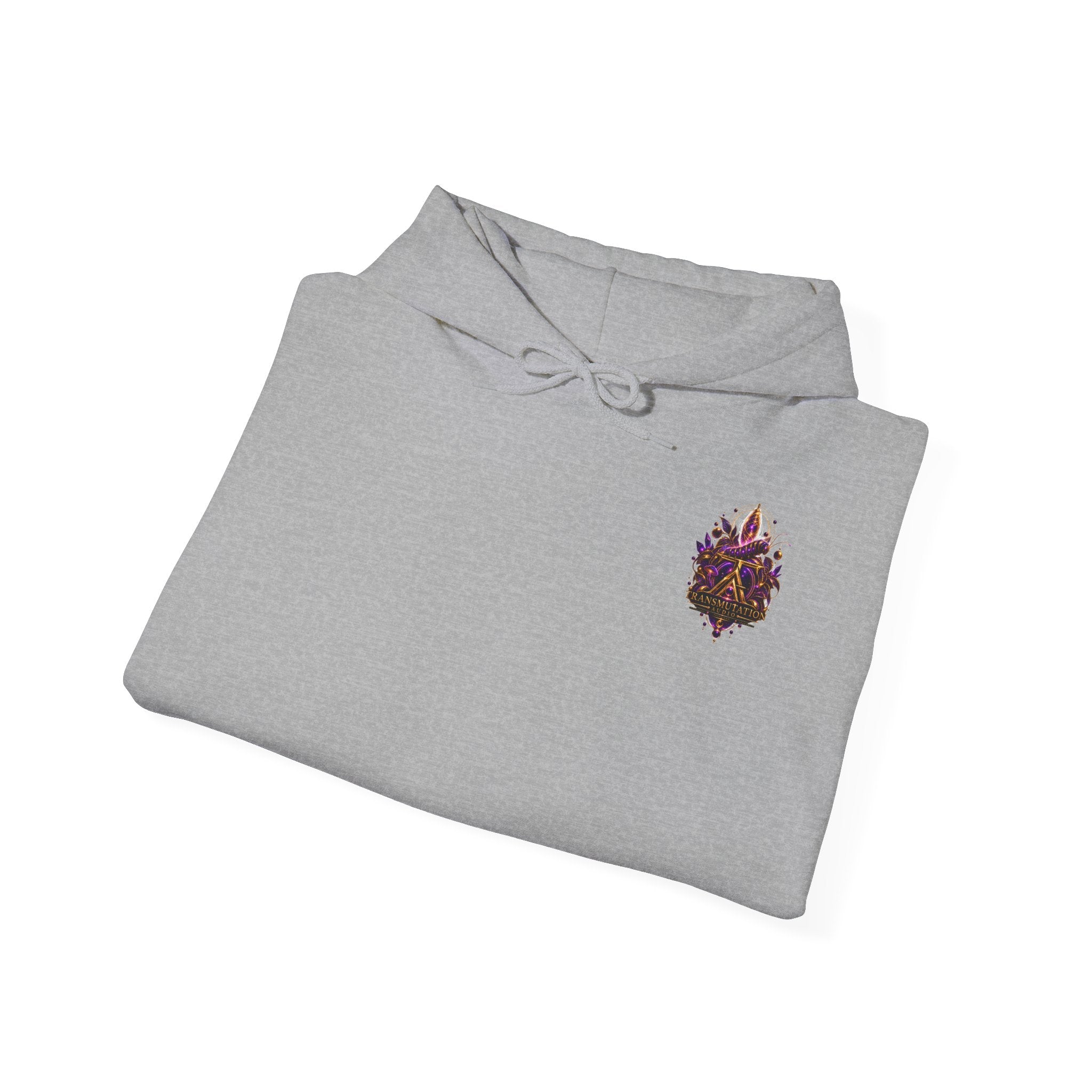 Butterfly Mandala Hoodie — Purple Gold Decorative Butterfly Back Print