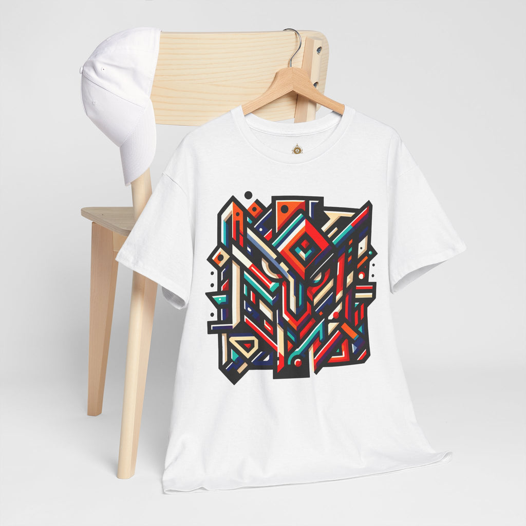 Geometric Abstract T Shirt, Colorful Streetwear Graphic Tee, Modern Psychedelic Art Shirt, Unisex Festival T-Shirt