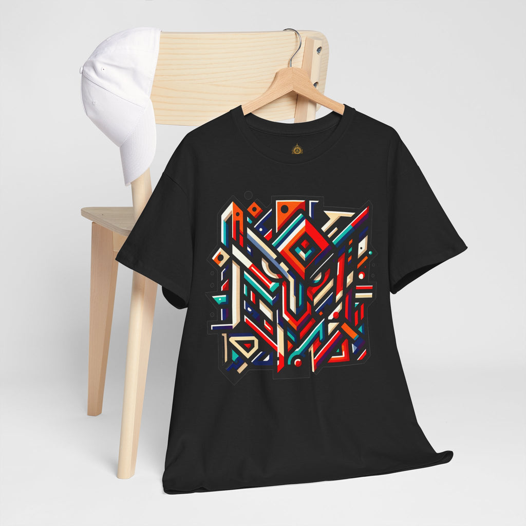 Geometric Abstract T Shirt, Colorful Streetwear Graphic Tee, Modern Psychedelic Art Shirt, Unisex Festival T-Shirt