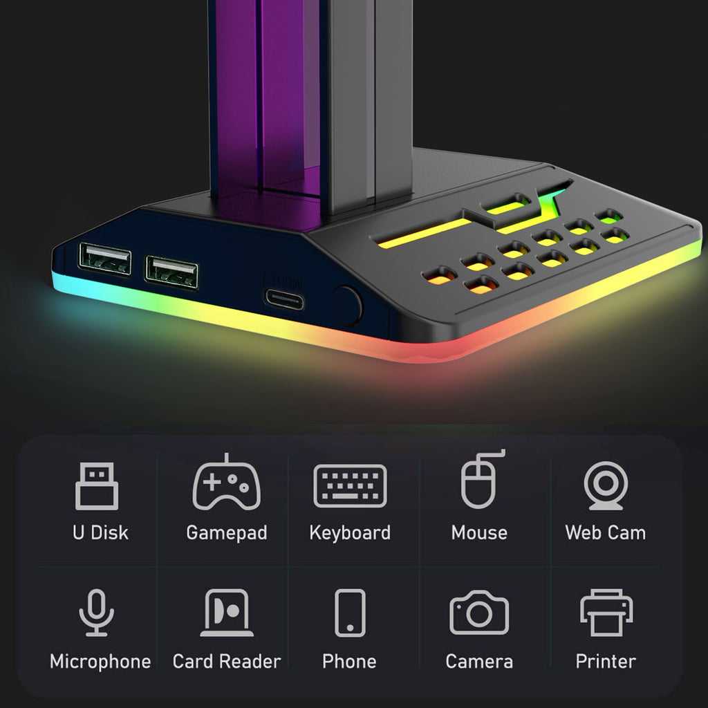 RGB Glow Headphone Stand
