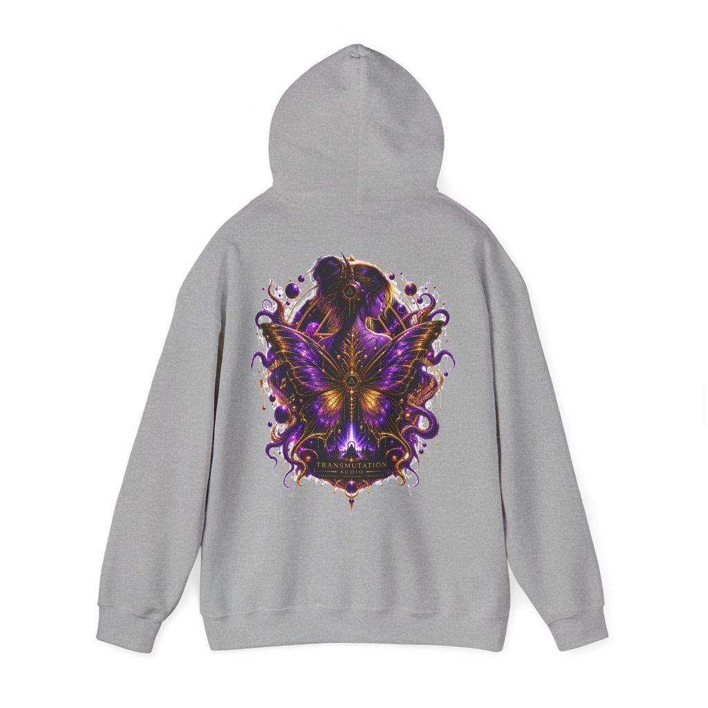 Butterfly Tranformation Hoodie — Purple Gothic Butterfly Backprint Sweatshirt