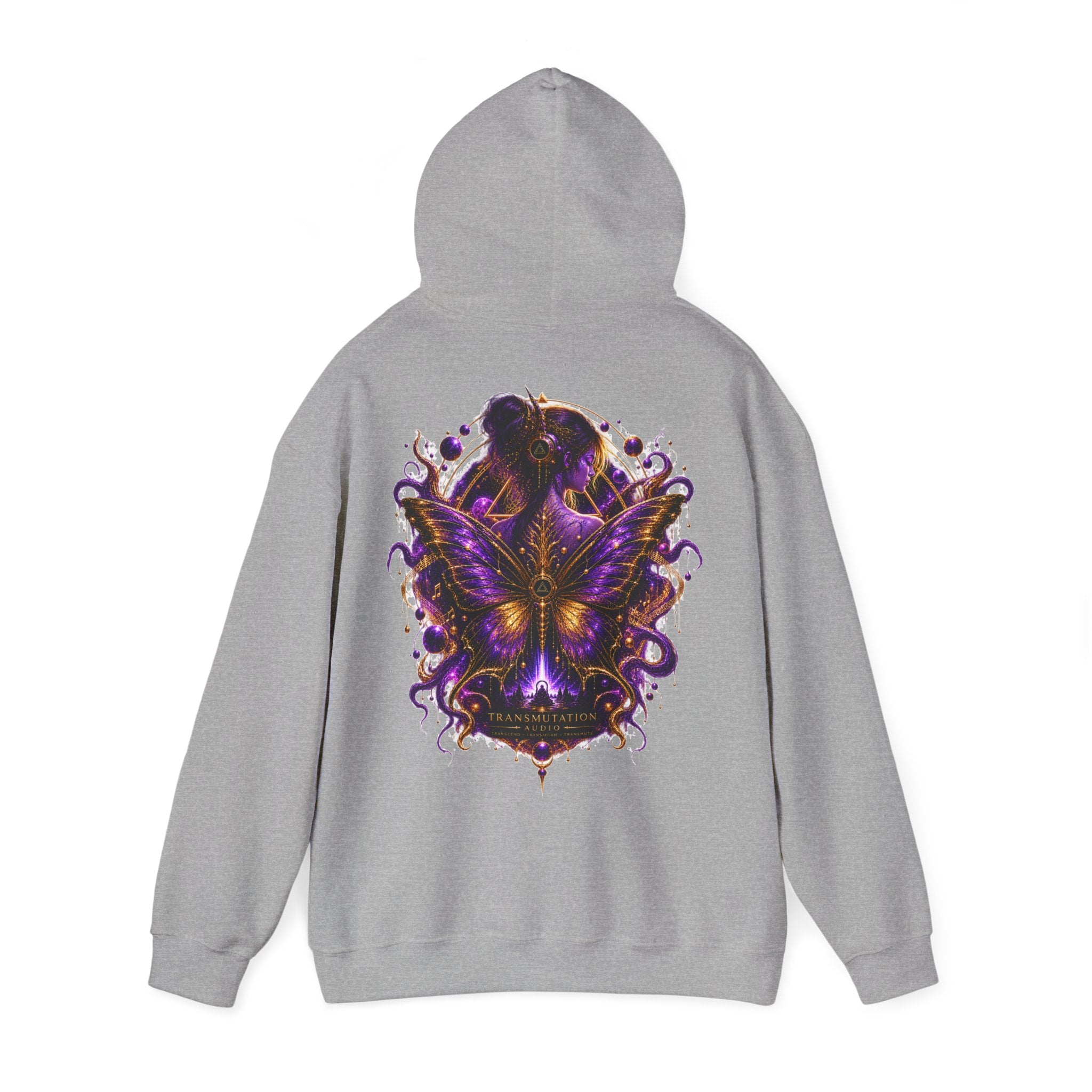 Butterfly Tranformation Hoodie — Purple Gothic Butterfly Backprint Sweatshirt