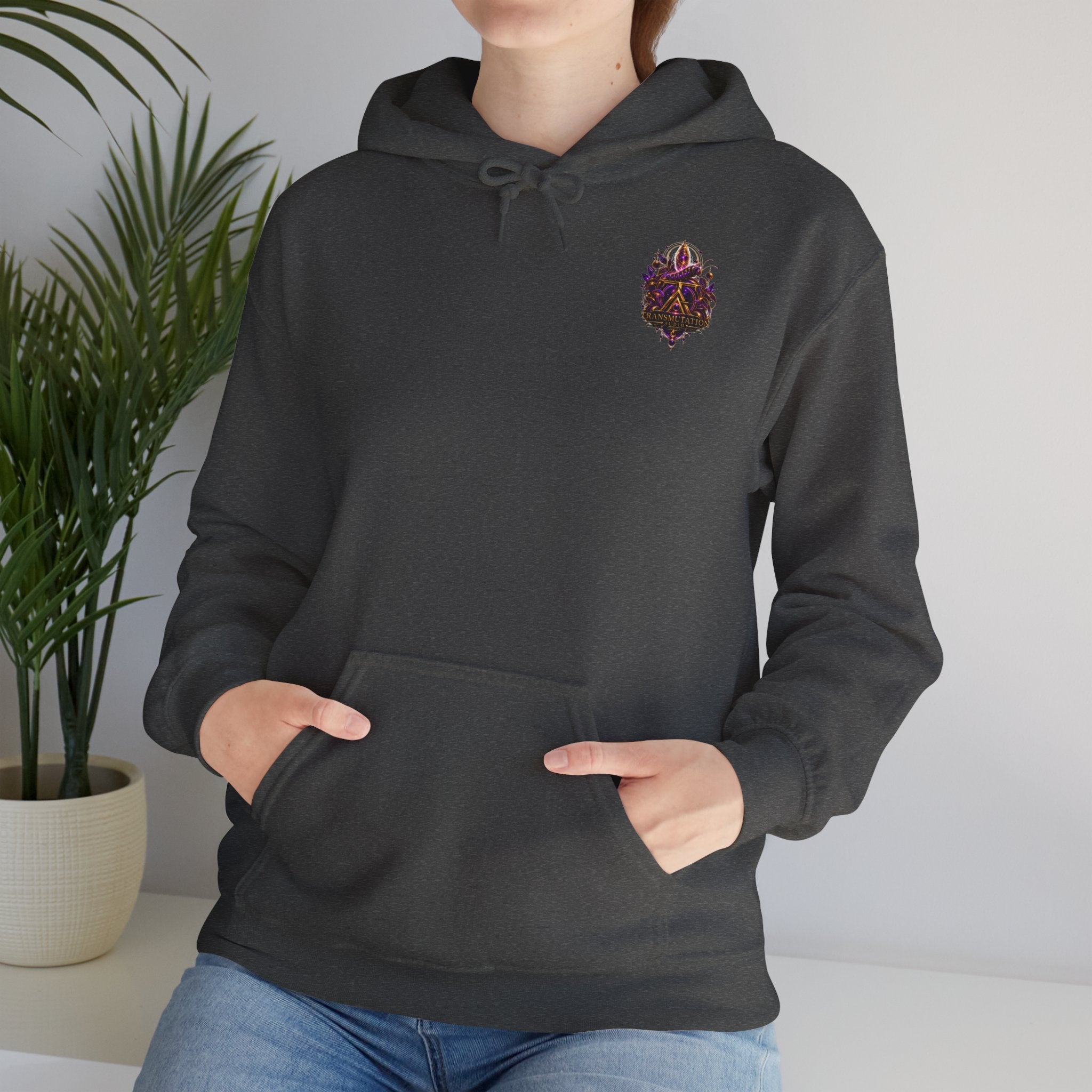 Butterfly Mandala Hoodie — Purple Gold Decorative Butterfly Back Print