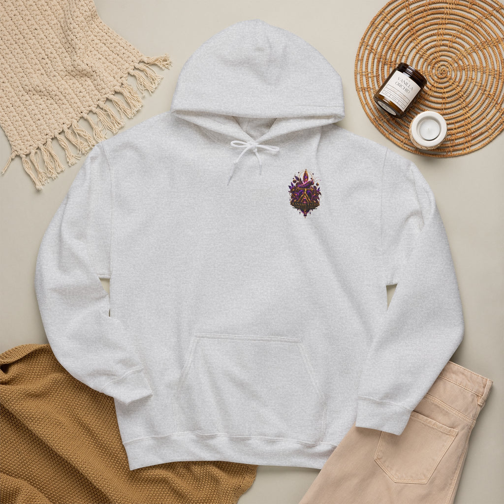 Transformation Butterfly Hoodie — Purple Gold Metamorphosis Graphic Hoodie