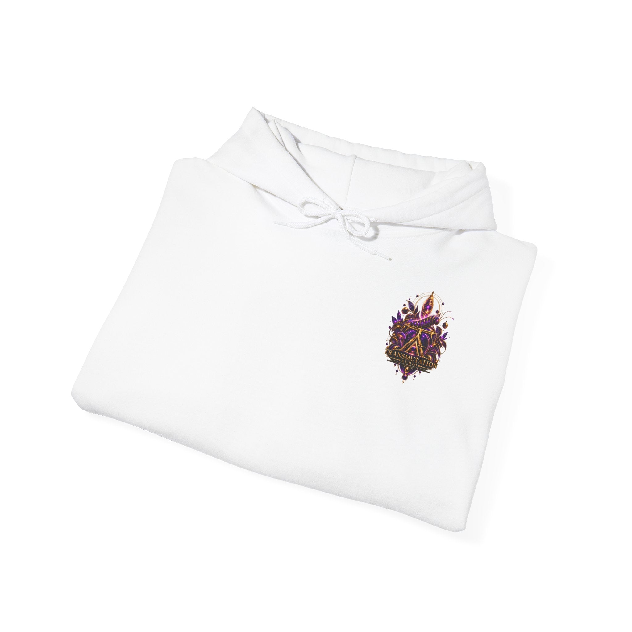Transformation Butterfly Hoodie — Purple Gold Metamorphosis Graphic Hoodie