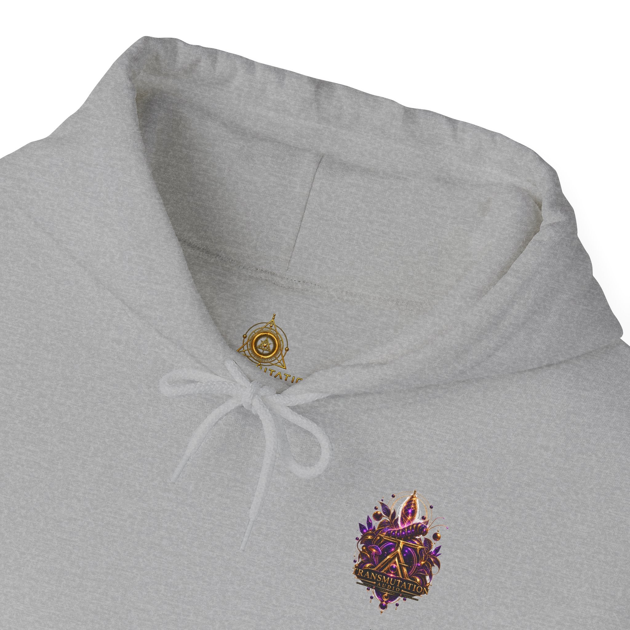 Transmutation Audio Butterfly Hoodie — Psychedelic Purple Metamorphosis Sweatshirt