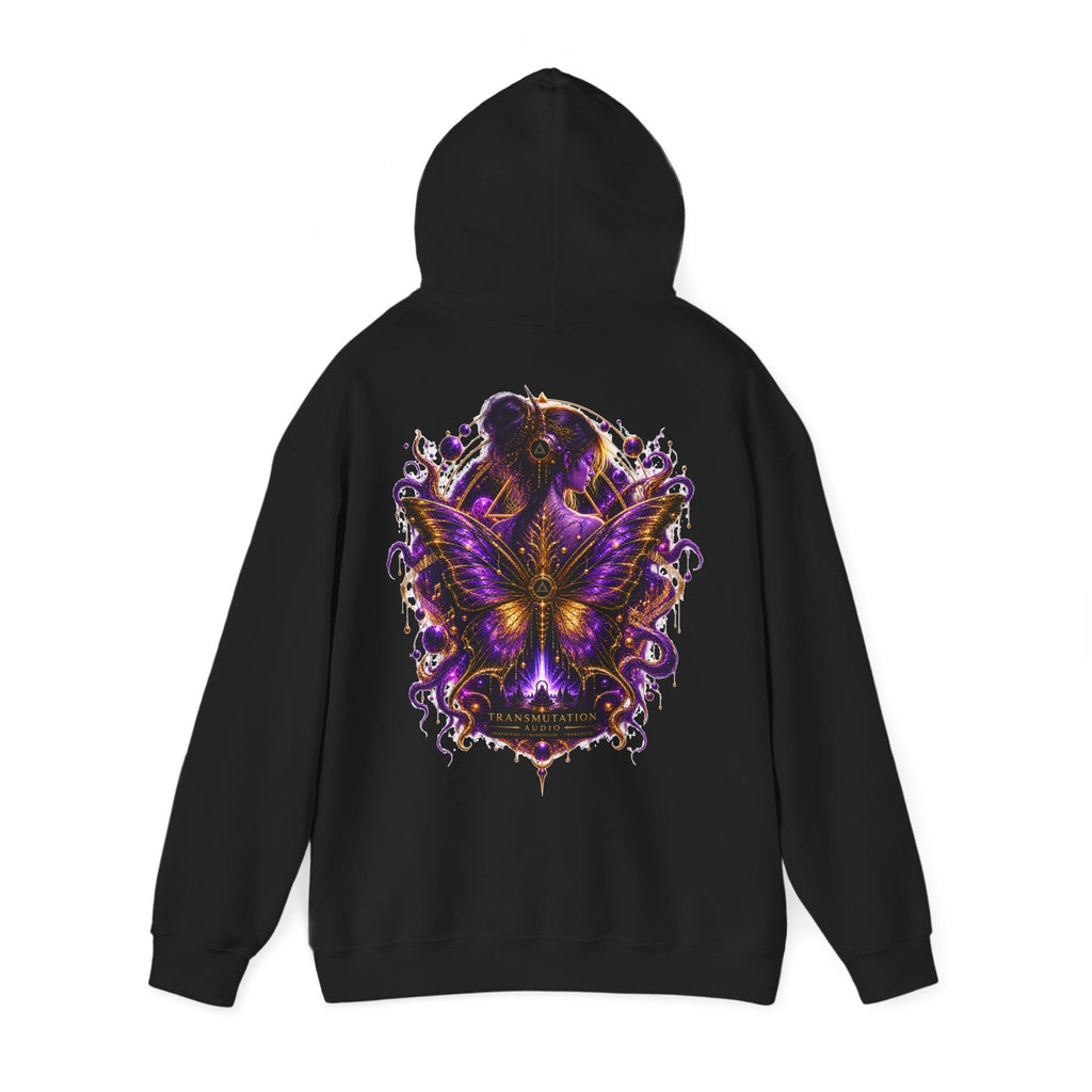 Butterfly Tranformation Hoodie — Purple Gothic Butterfly Backprint Sweatshirt
