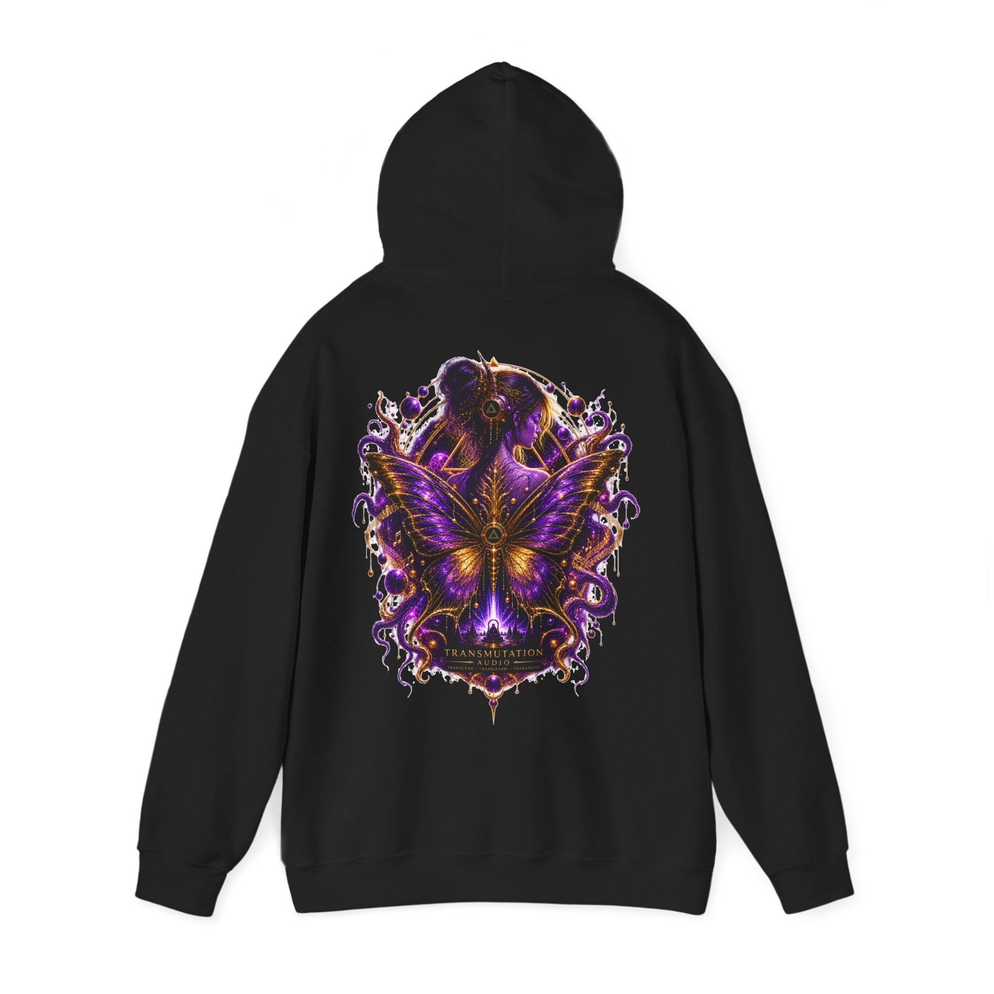 Butterfly Tranformation Hoodie — Purple Gothic Butterfly Backprint Sweatshirt