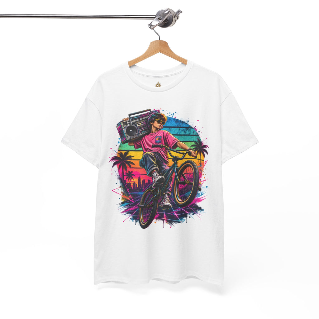 Retro BMX Boombox T Shirt  80s Vintage Streetwear Graphic Tee
