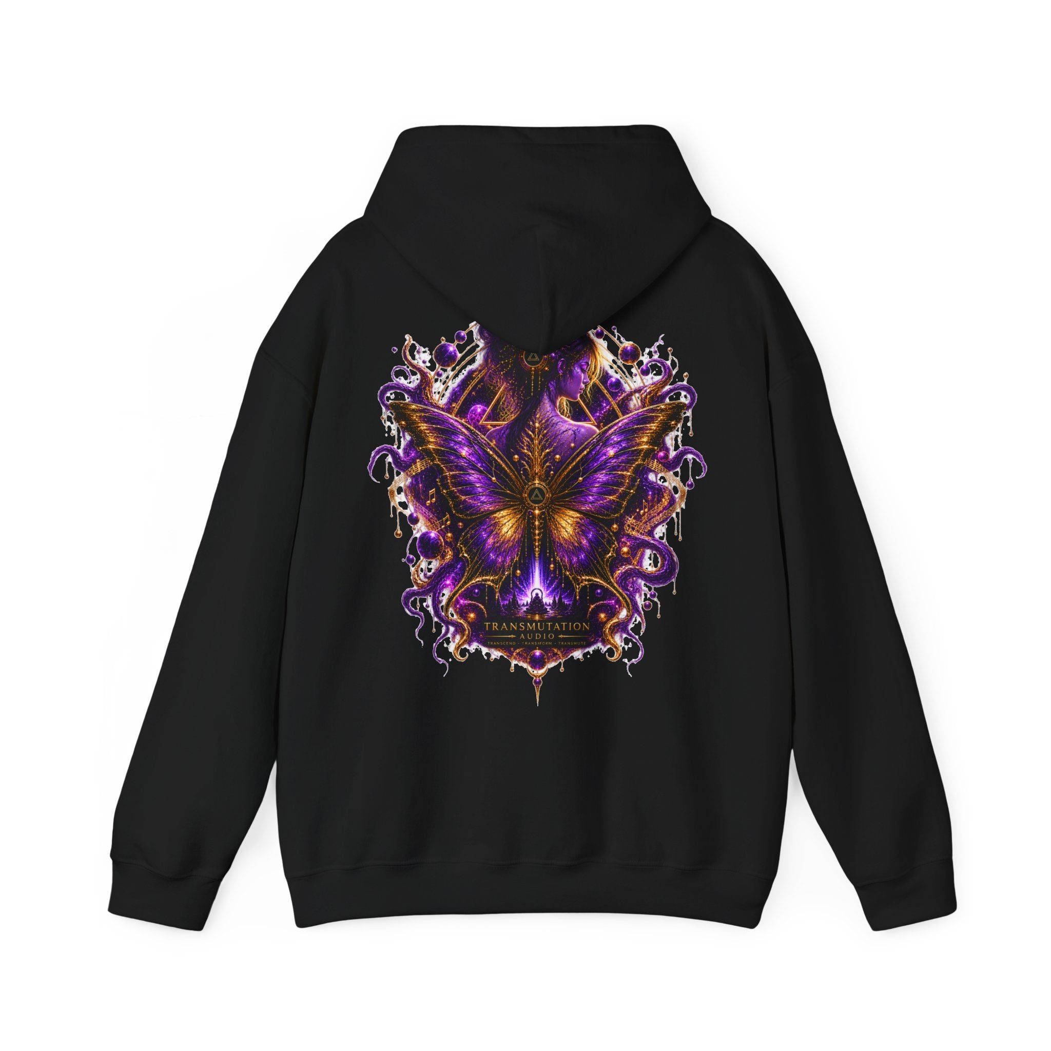 Butterfly Tranformation Hoodie — Purple Gothic Butterfly Backprint Sweatshirt