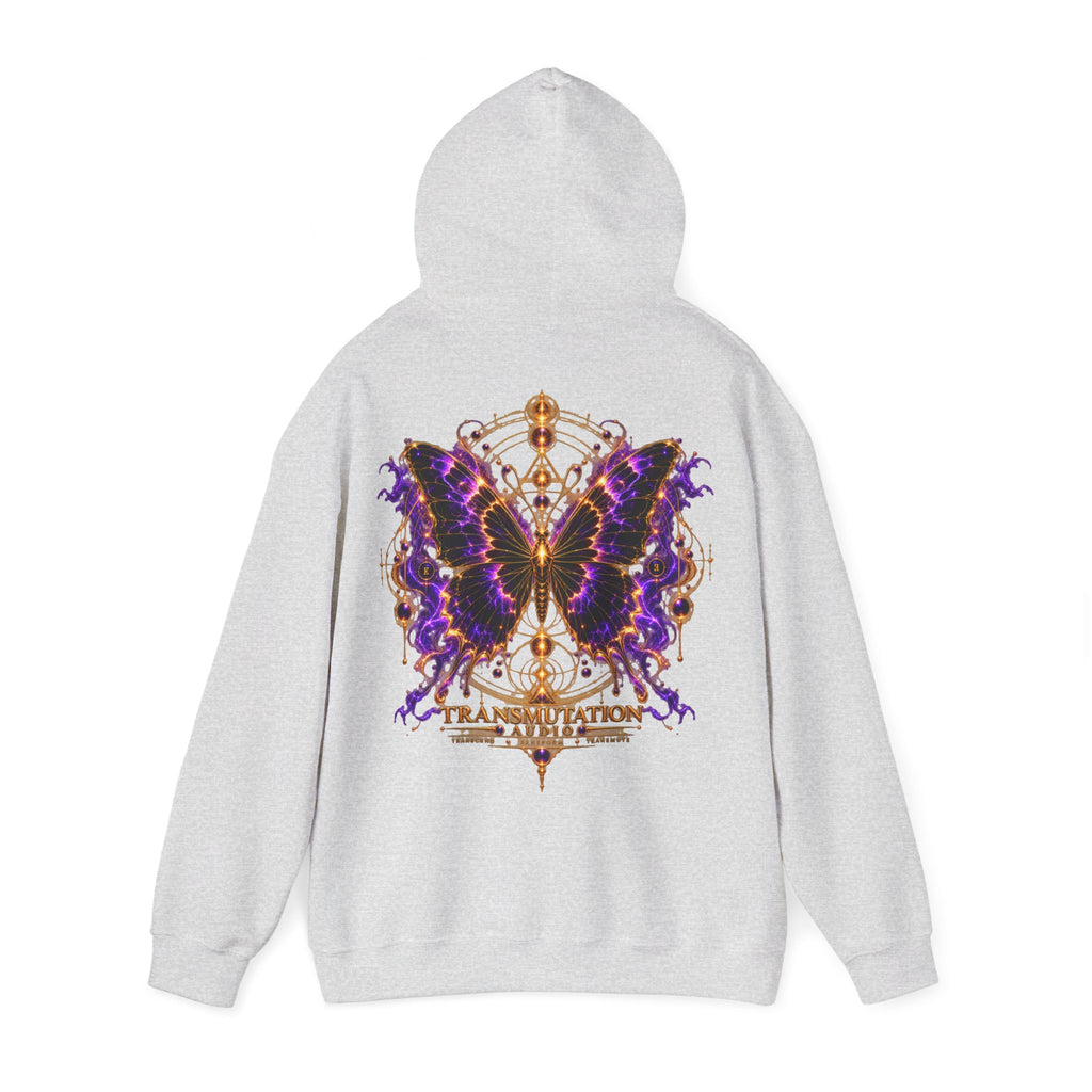 Butterfly Transformation Hoodie — Purple Gothic Metamorphosis Sweatshirt