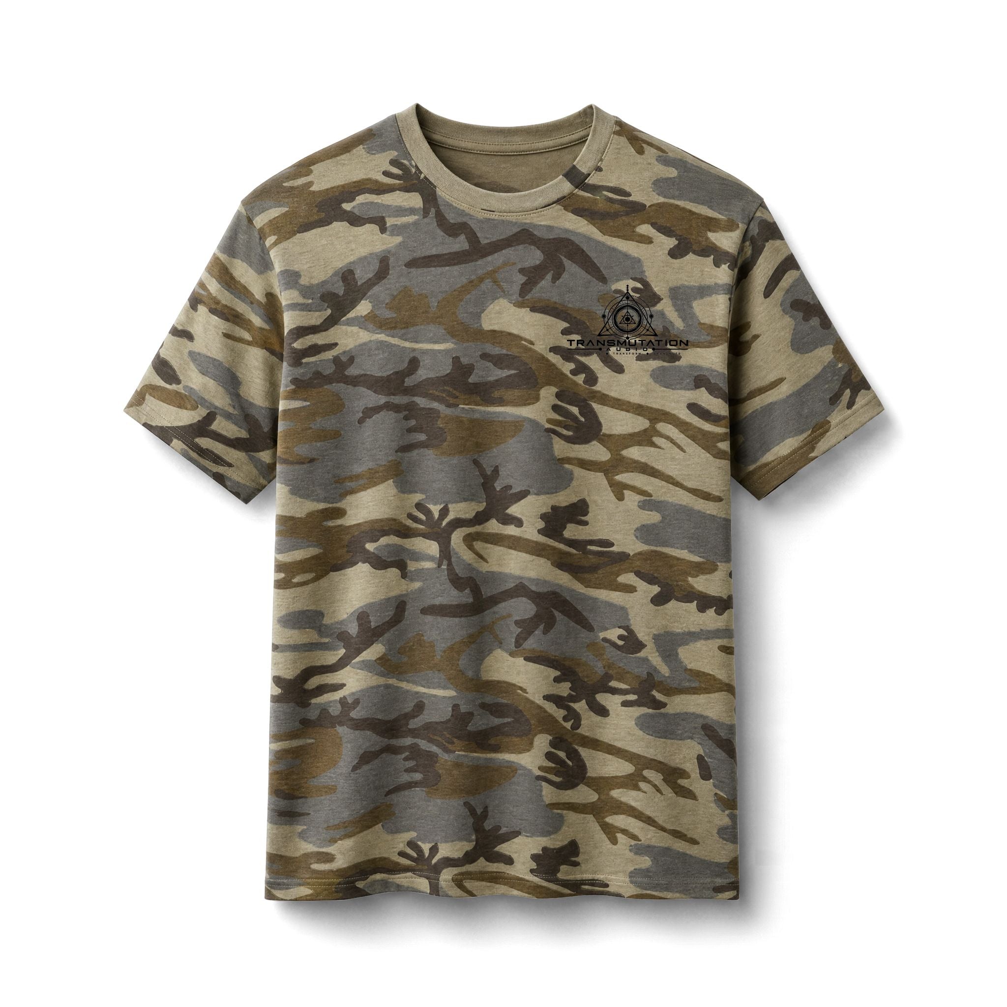 Copy of Camo Tee — 'Transmutation' Graphic Military-Style Cotton T-Shirt