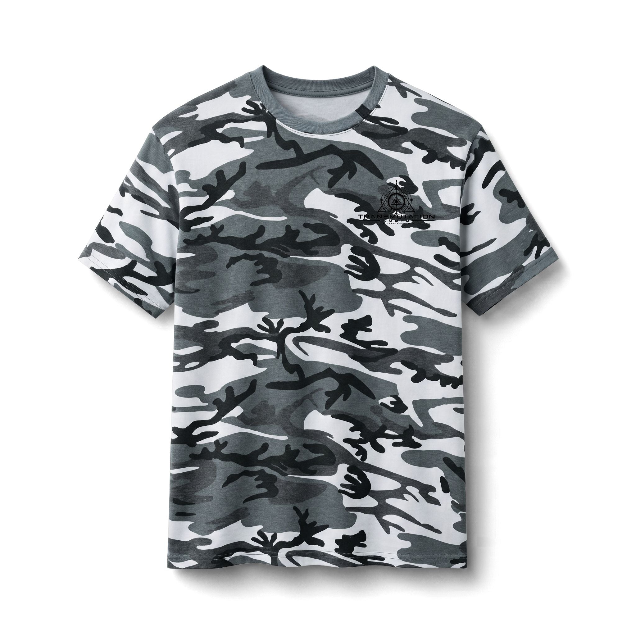 Copy of Camo Tee — 'Transmutation' Graphic Military-Style Cotton T-Shirt