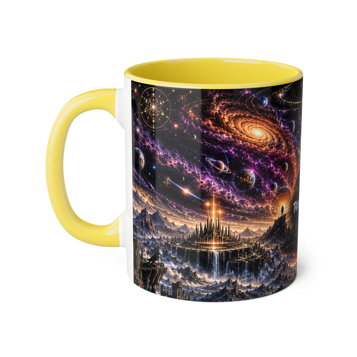 Transmutation Galaxy Coffee Mug — Psychedelic Cosmic Art 11oz Accent Mug