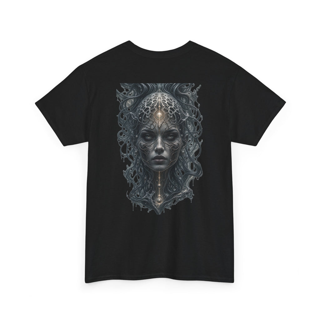 Medusa Biomech Portrait T-Shirt — Gothic Sci‑Fi Art Tee