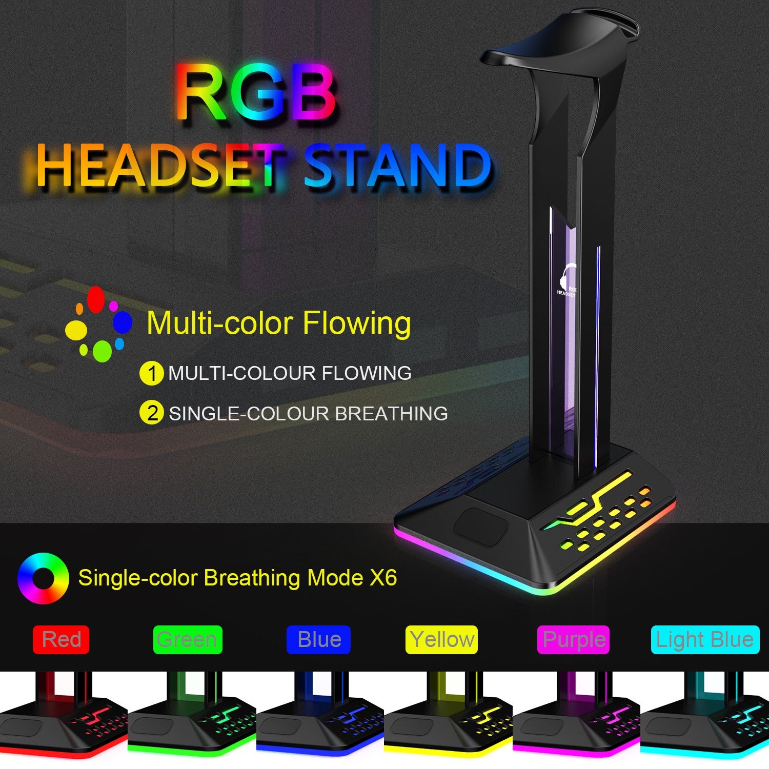 RGB Glow Headphone Stand